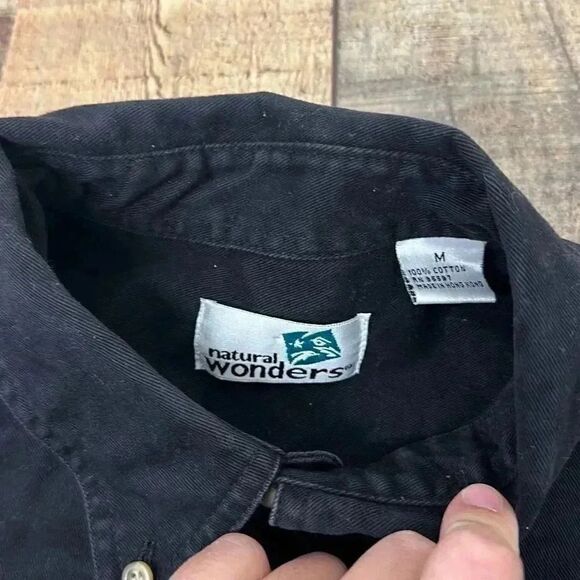 Vintage Natural Wonders Dream Catcher Bear Embroidered Button Down Shirt Size M - Picture 7 of 11